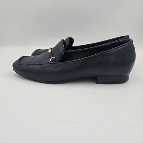 VINTAGE Westies Misty Navy Blue Leather Loafers Flats 6M Made in Brazil Horsebit - Picture 4 of 11